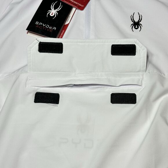NEW Spyder Active Hoodie Pullover Light Sweatshirt White SPM881RD Men SZ Medium - Picture 5 of 15